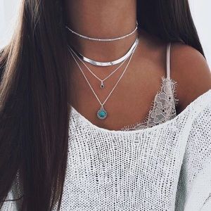 3 for $25⚡️layered turquoise bead necklace